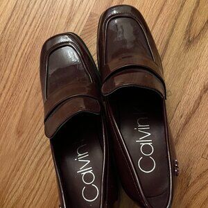 Calvin Klein Women's Burgundy Loafers - Brand New!